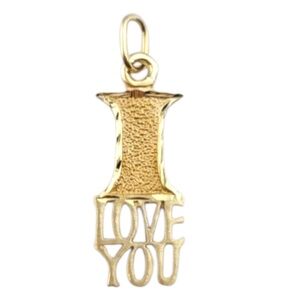14 Karat Yellow Gold "I Love You" Charm #22246